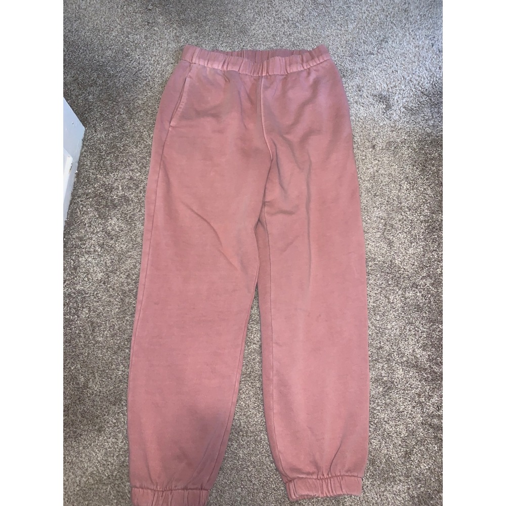 Gap Womens Fleece Lined High Rise Jogger Sweatpants Dusty Rose Pink Medium